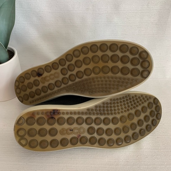 ECCO Soft7 Black Perforated Leather Lace Up Extra Width Sneakers Men’s EU45 US11 - Picture 14 of 14